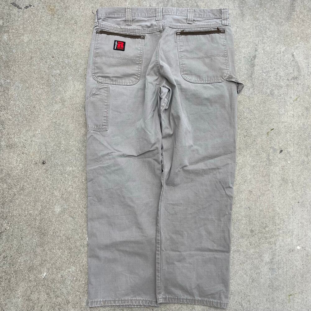 Vintage Wrangler Riggs Workwear Carpenter Pants Tan Mens 36x30 Baggy Skater